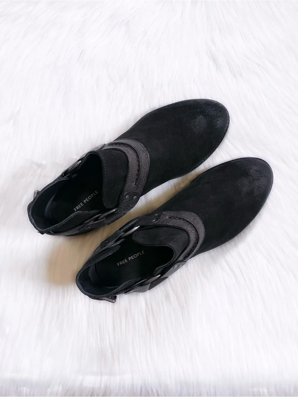 Free People Women’s Belle Harness Black Booties
